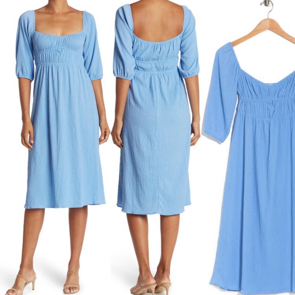 Elastic midi dress